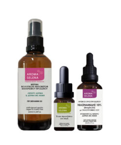 αιθέρια έλαια, νιασιναμίδη και ανθόνερα για ακμή και σημάδια ακμής