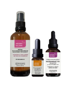 αιθερια ελαια για κοκκινιλες, σημαδια, αιματωματα προσωπου, νιασιναμιδη, ανθονερα